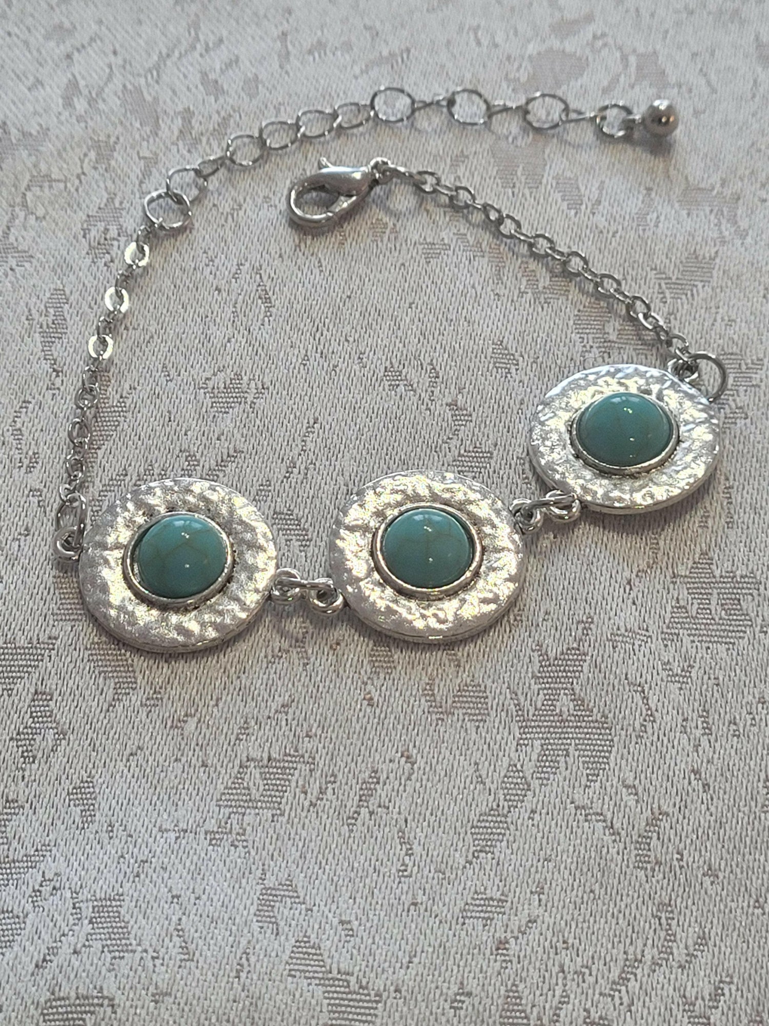 3 Green Stone Bracelet.